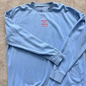 Blue Crew Neck Men's Shirt